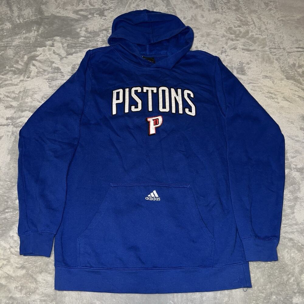 Detroit Pistons NBA Adidas Y2K Blue Hoodie Youth L 14/16 Basketball